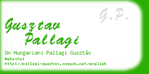 gusztav pallagi business card